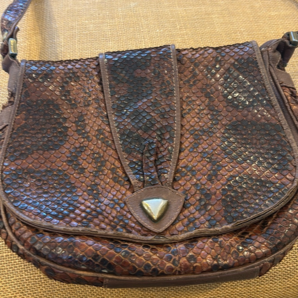 Antique Authentic Python Bag Bought 50 Years Ago Great Condition